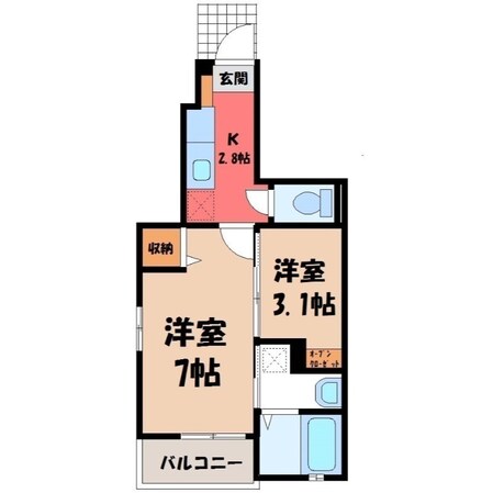 小山駅 バス13分  青蓮寺公園前下車：停歩4分 1階の物件間取画像